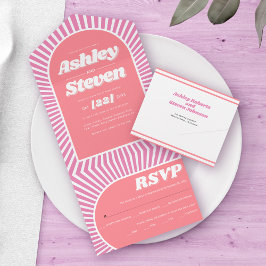 Casamento inspirado por raios solares cor-de-rosa
