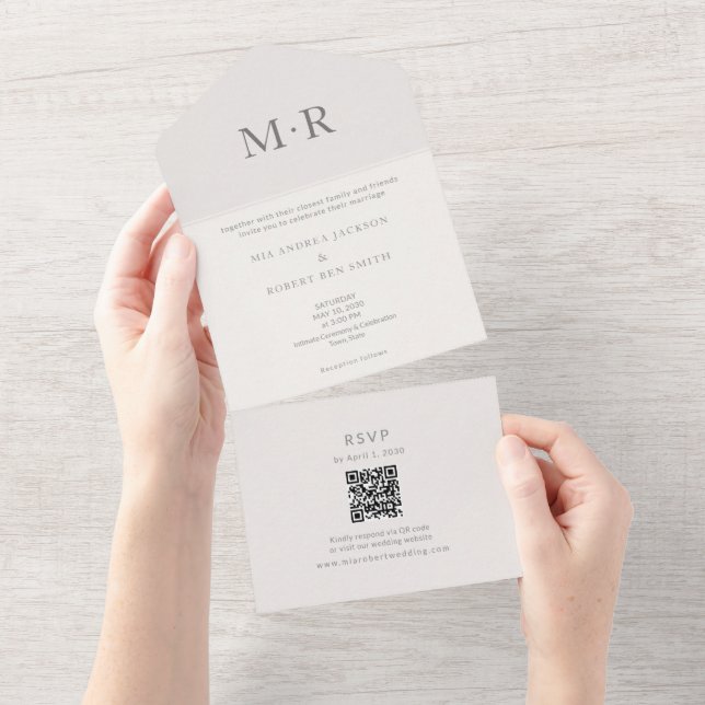 Casamento Íntimo Minimalista Moderno (Aba destacável)