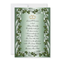 Casamento irlandês Convites elegantes