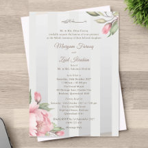 Casamento Islâmico – Listras Rosa Peônia e Verde S