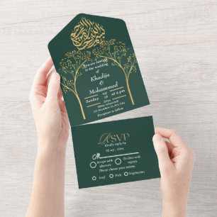 Casamento islâmico moderno e elegante