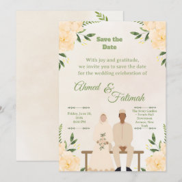 Casamento Islâmico Salve a Data | Desenho Moderno