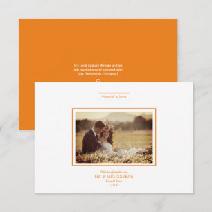 Casamento Laranja Chic Recém-Casados Foto Casament