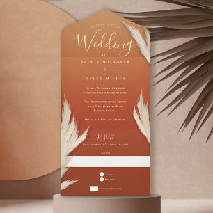 Casamento Laranja Queimado por Grass Pampas