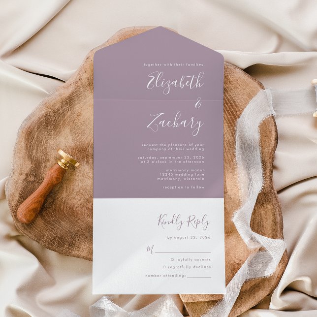 Casamento Lavanda Poeirenta com Script Moderno (Criador carregado)