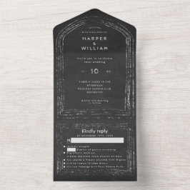 Casamento ligado a rsvp de quadro negro russo