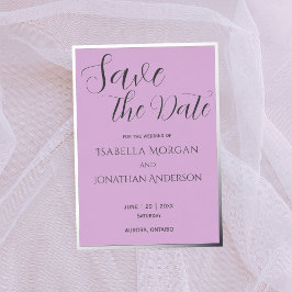Casamento Lilac Roxo Mínimo Elegante Salvar a Data