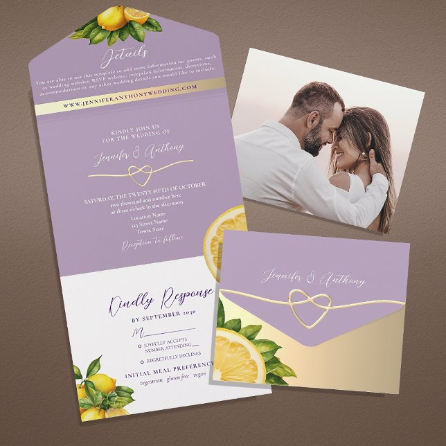 Casamento Limão Boho Roxo (Criador carregado)