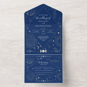 Casamento lua sol estrelas constelações