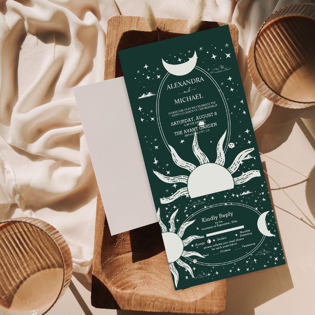 Casamento Lua Sol Verde e Prata Místico (Criador carregado)