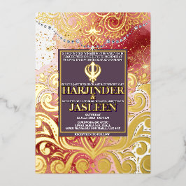 Casamento LuxGlitter Rosa & Dourado Sikh Anand Kar