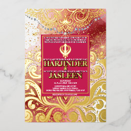 Casamento LuxGlitter Rosa & Dourado Sikh Anand Kar