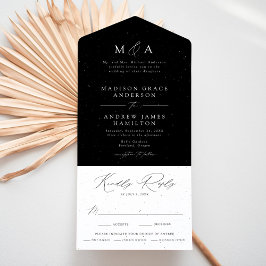 Casamento Manchado de Preto e Branco Moderno e Ele