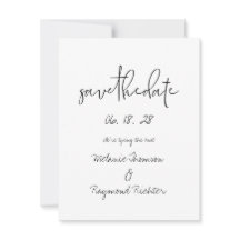 Casamento Manuscrito Salvar O Cartão De Data