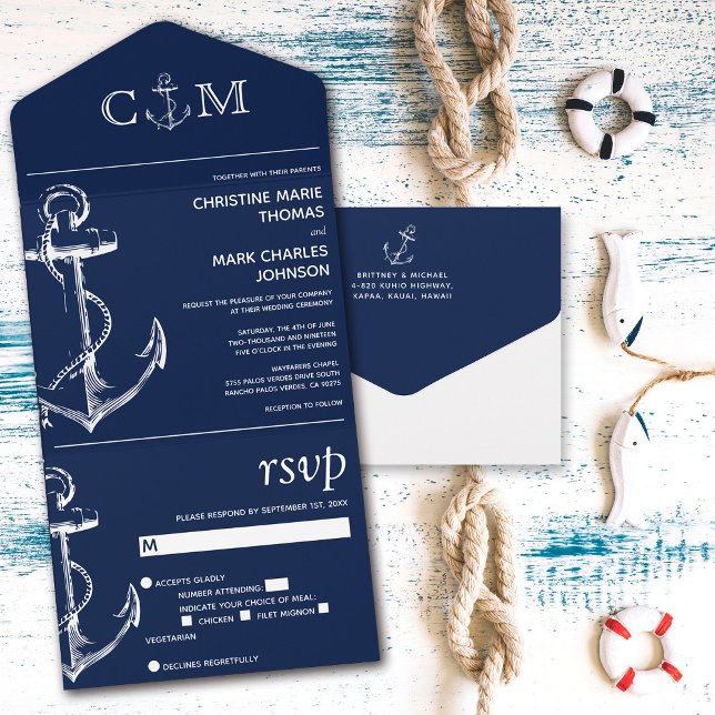 Casamento Marinho de Âncora Náutica (Criador carregado)