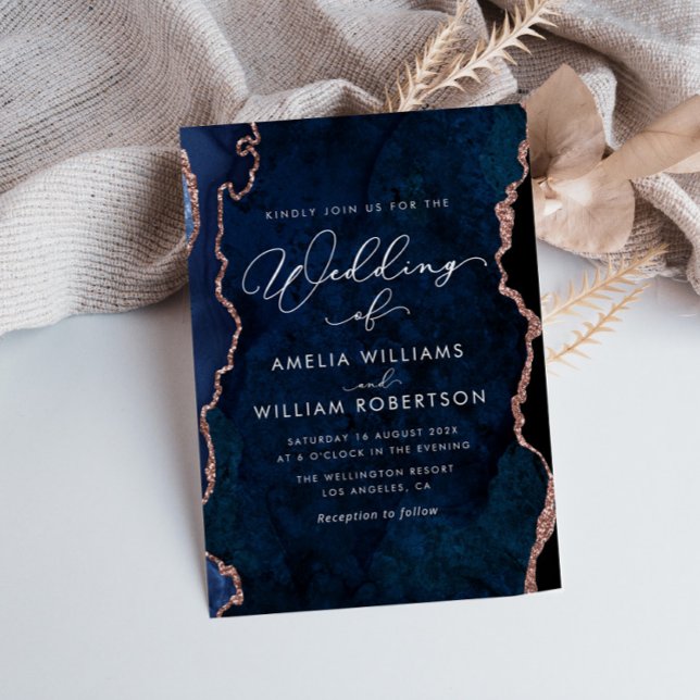 casamento marinho e azul elegante moderno (Criador carregado)