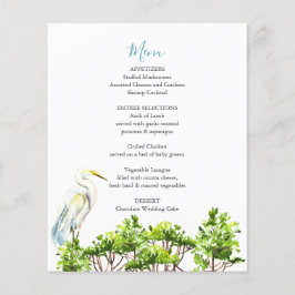 Casamento Menus Elegante Excelente White Heron Man