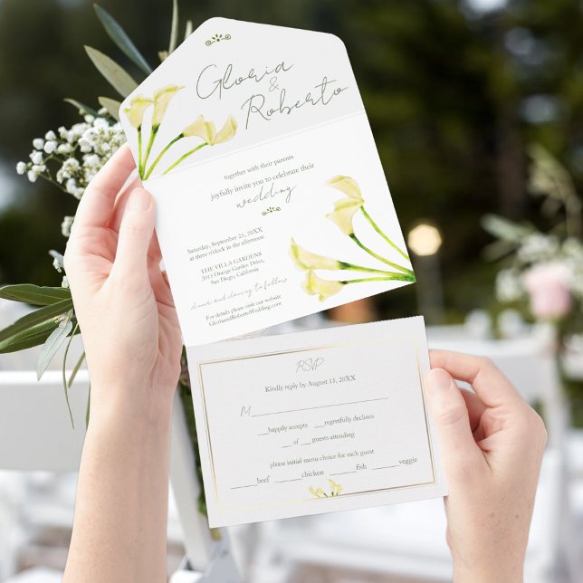 Casamento Mexicano Calla Lily Minimalista (Criador carregado)