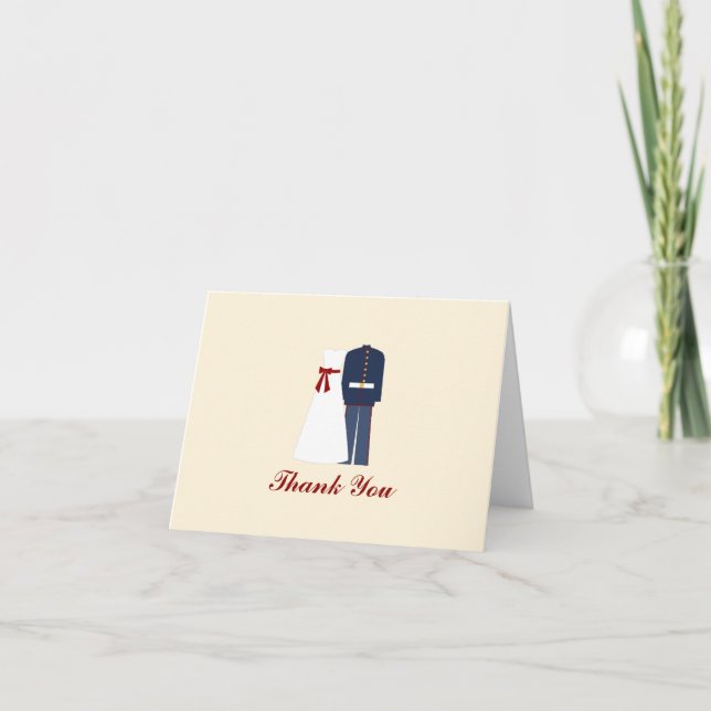 Casamento Militar Personalizado - Obrigado Notas (Frente)