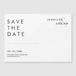 Casamento Minimal Branco Horizontal Save The Date