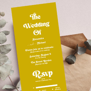 Casamento minimalista amarelo mostarda brilhante m