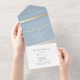 Casamento Minimalista Azul Empoeirado