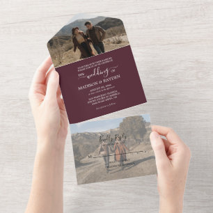Casamento Minimalista Burgundy