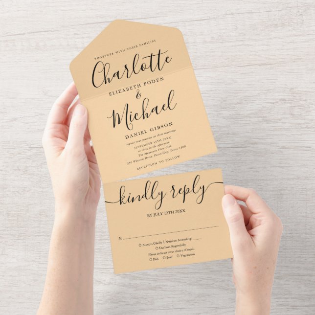 Casamento Minimalista com Letra Moderna de Champan (Tearaway)