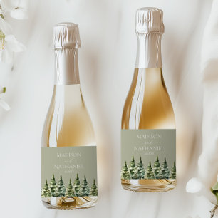 Casamento Minimalista da Floresta de Pinheiros Nev
