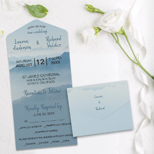 Casamento Minimalista das Montanhas Azuis de Aquar