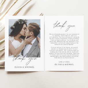 Casamento Minimalista De Orçamento Obrigado Cartão