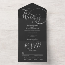 Casamento minimalista de tipografia moderna