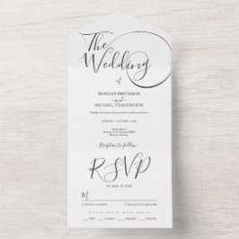Casamento minimalista de tipografia moderna