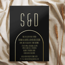 Casamento minimalista do Ouro preto