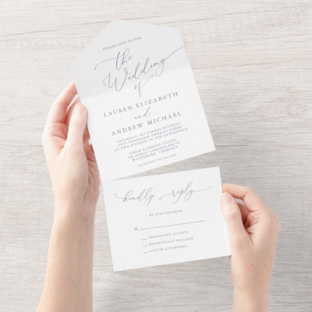 Casamento Minimalista Dusty Blue (Tearaway)