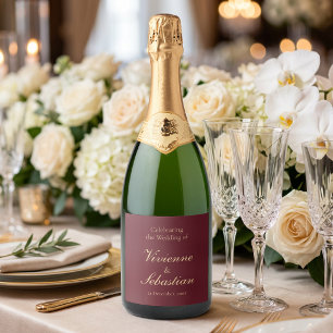 Casamento Minimalista Elegante Burgundy Dourado