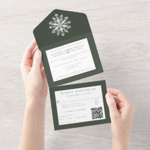 Casamento Minimalista em Floco de Neve Verde