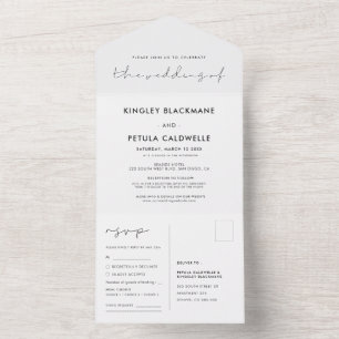 Casamento minimalista manuscrito