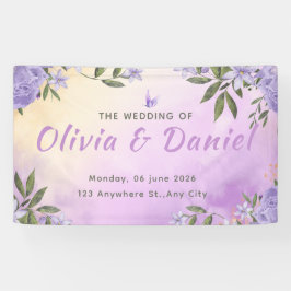 Casamento Minimalista Moderno Roxo Elegante