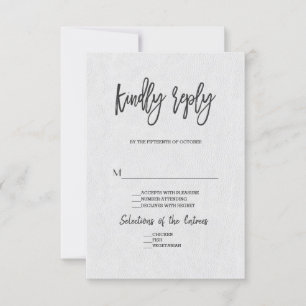 Casamento Minimalista Moderno RSVP à Mão