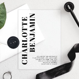 Casamento Minimalista Negro Negra Moderno