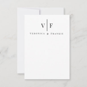 Casamento Minimalista Obrigado Cartões