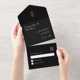 Casamento Minimalista Vintage Preto e Branco
