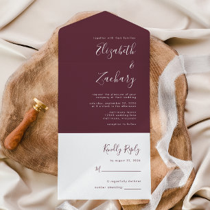 Casamento Mínimo de Borgonha com Script Moderno
