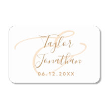 Casamento Mínimo de Chic Branco e Dourado Personal