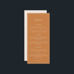 Casamento Mínimo Elegante Floral Rustico | Menu<br><div class="desc">Delicate Bloom Paperie, uma coleção elegante de casamento rústica, apresenta buquês florais no outono e cores impressionantes com tema de queda. Personalize este menu de casamento com as suas entradas, redes e sobremesas planejadas. Esta versão apresenta nossos principais elementos de design, invertidos para contraste adicional.</div>