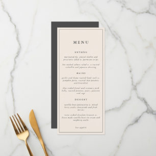 Casamento Mínimo Elegante Floral Rustico Menu