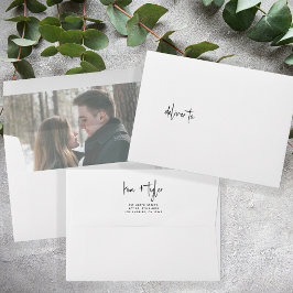 Casamento mínimo moderno de fotos preto e branco