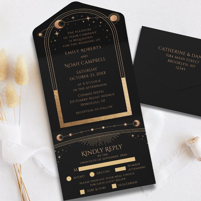 Casamento Místico de Astronomia da Lua Negra Doura (Criador carregado)