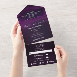 Casamento Modernista em Tons de Roxo Água-forte Ma